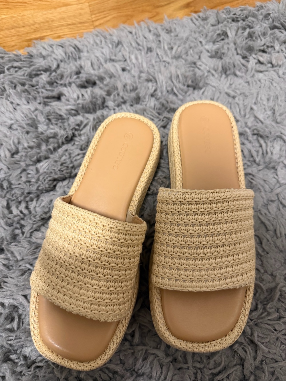 Amazon Beige Crochet Slide Sandals – Slip-On Mules
